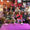 A group of students posing and smiling