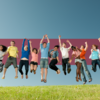 Students jumping for Joy